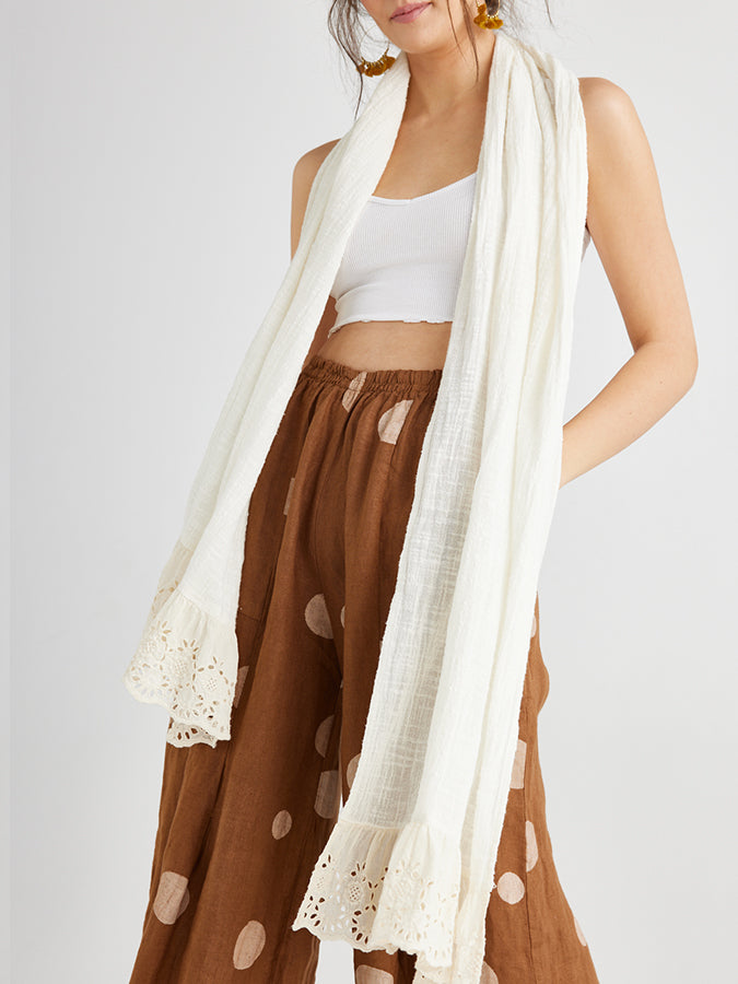 WREN Cotton and Lace Scarf