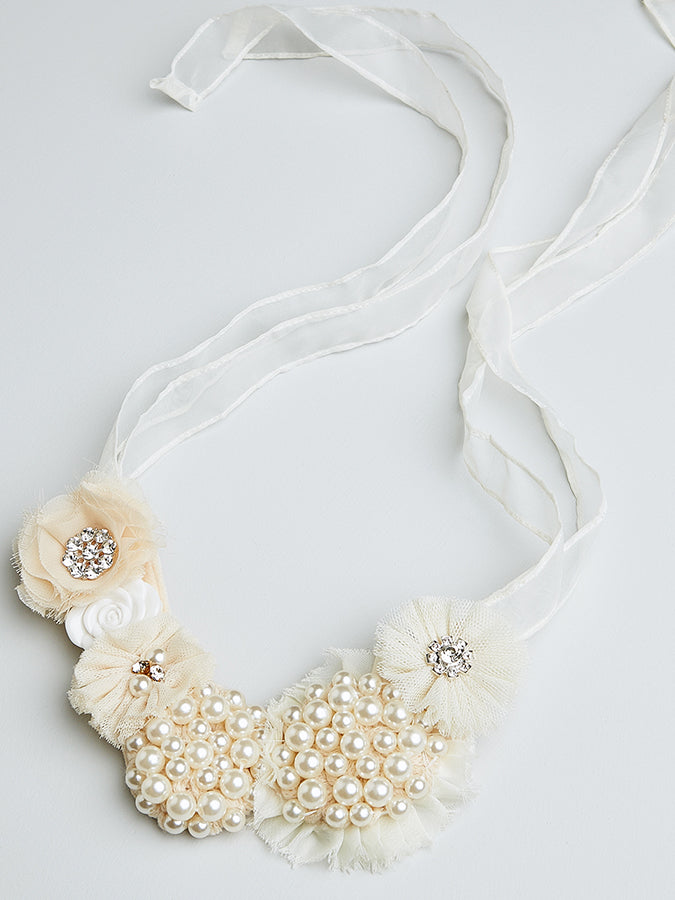 Pearl & Flower Statement Necklace