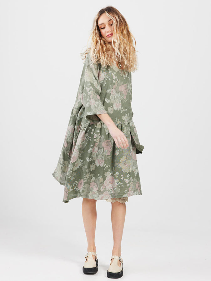 WOMEN'S - Clarissa Linen Dress FLORAL