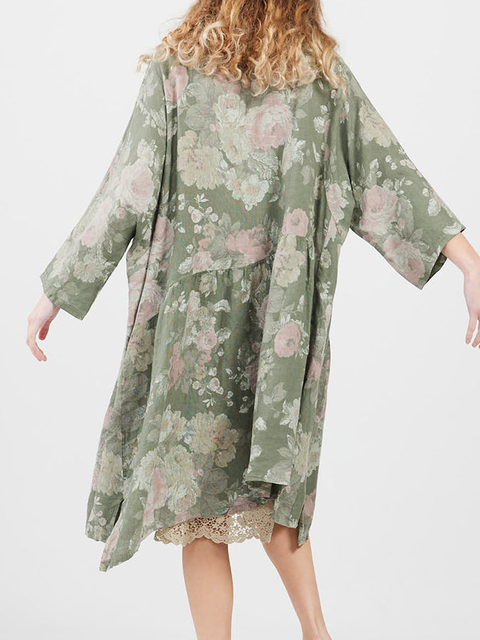 WOMEN'S - Clarissa Linen Dress FLORAL