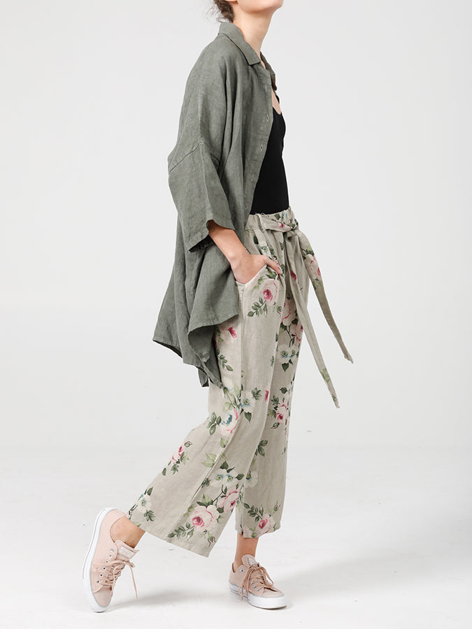 LINEN TEDDY SHIRT - Pure linen Loose Fit shirt
