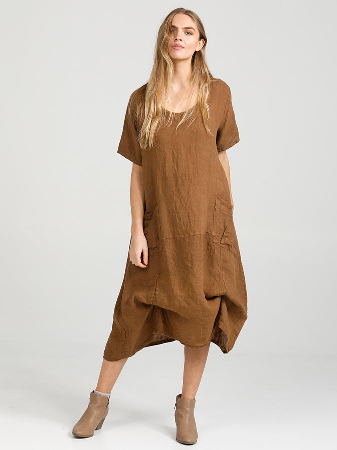 Solid Primavera Dress - Long Pure Linen Dress