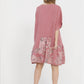 FLEUR DRESS - Linen Dress with Floral patches