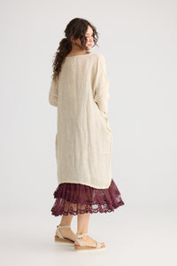 Art Nouveau Lady Isolde Linen Gauze Dress