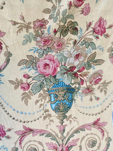 Poetry of Flowers fabric collection. Antique Vase of Flowers