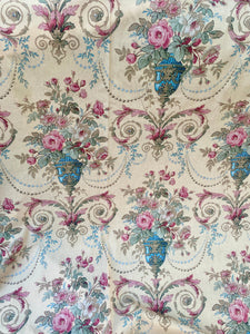 Poetry of Flowers fabric collection. Antique Vase of Flowers