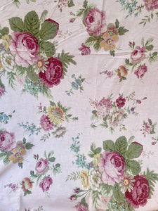 Poetry Of Flowers fabric collection. Pink Tearose Bouquet