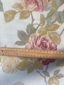 Poetry of Flowers Fabric Collection. French Blue Trellis Rose