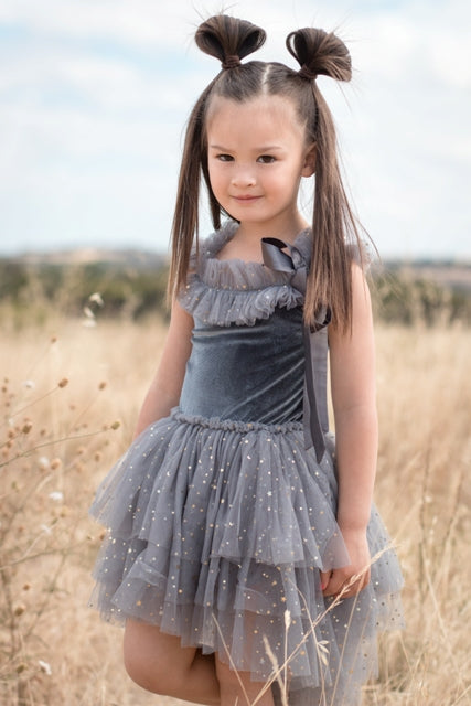 Clara Ballerina Dress, Vintage Blue