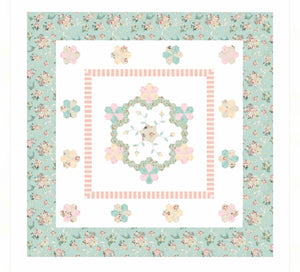 Rose & Violet's Garden Fabric. Sweet Blossoms in Songbird