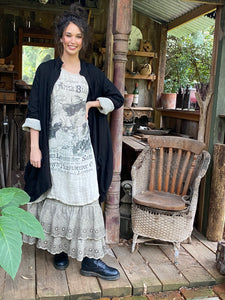 Harper Pure Linen Coat Jacket - Black