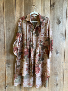 Annabelle Cotton Shirt Dress - Antique Rose