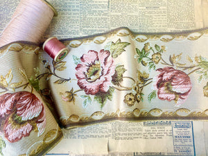 French Brocade. Baroque Floral Braid