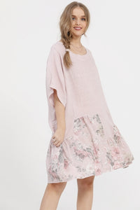 Fleur Linen dress. Mocha