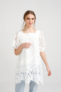Florence Lace Dress. Ivory.