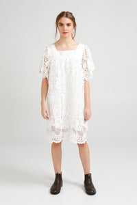 Florence Lace Dress. Ivory.