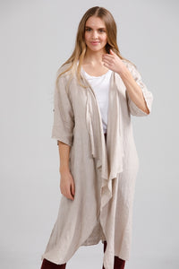 Sabine linen duster. Natural