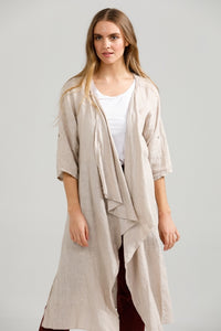 Sabine linen duster. Natural
