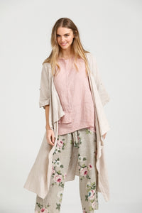 Sabine linen duster. Natural