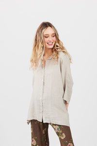 Teddy Linen shirt. Natural