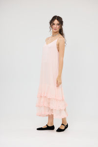 evangeline midi slip dress Evangeline Slip Dress. Pale pink – Miss Rose Sister Violet