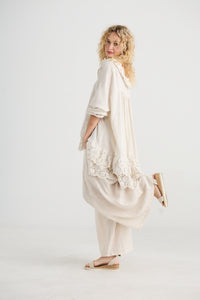 Lucille Linen Pants - Cream