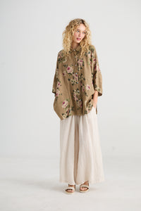 Lucille Linen Pants - Cream