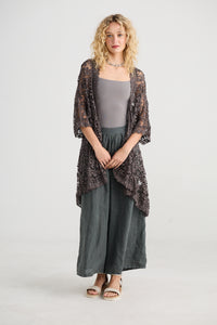 Lucille Linen Pants - Charcoal