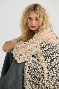 Cordelia Lace Jacket STONE CREAM