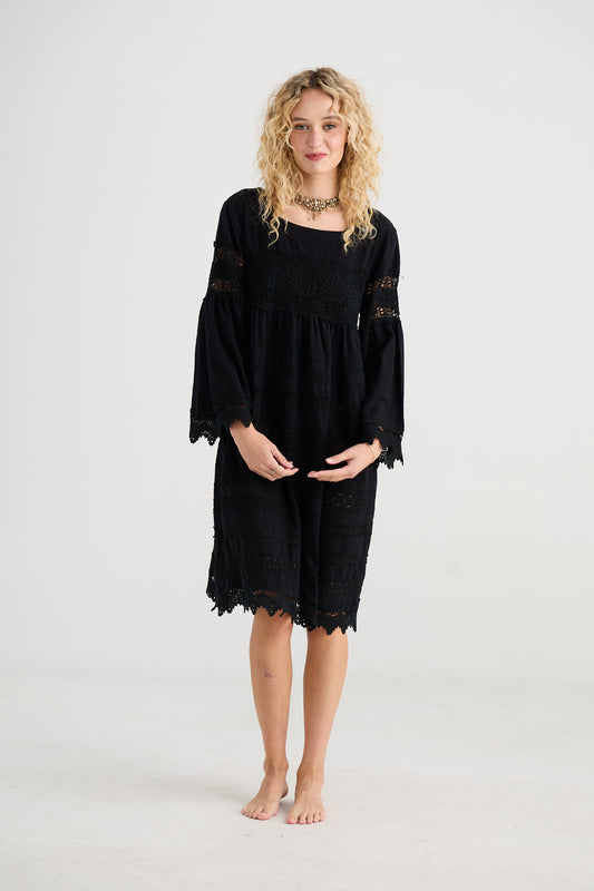 Sweetpea lace Dress - Black