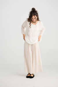 Lucille Linen Pants - Cream