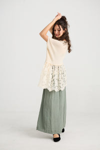 Lucille Linen Pants - Olive Green