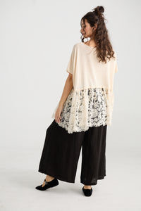 Lucille Linen Pants - Black