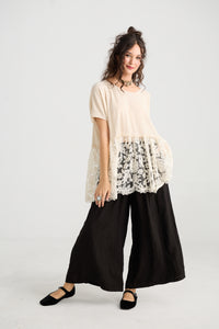 Lucille Linen Pants - Black
