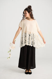 Lucille Linen Pants - Black