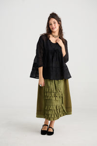 Fable Skirt in Moss Green