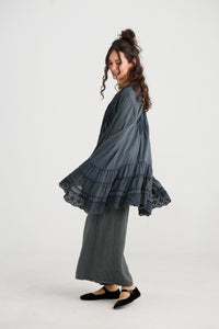 Lucille Linen Pants - Charcoal
