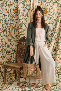 Lucille Linen Pants - Olive Green
