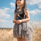 Clara Ballerina Dress. Dusty Pink & Vintage Blue