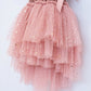 Clara Ballerina Dress. Dusty Pink & Vintage Blue