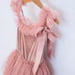 Clara Ballerina Dress. Dusty Pink & Vintage Blue