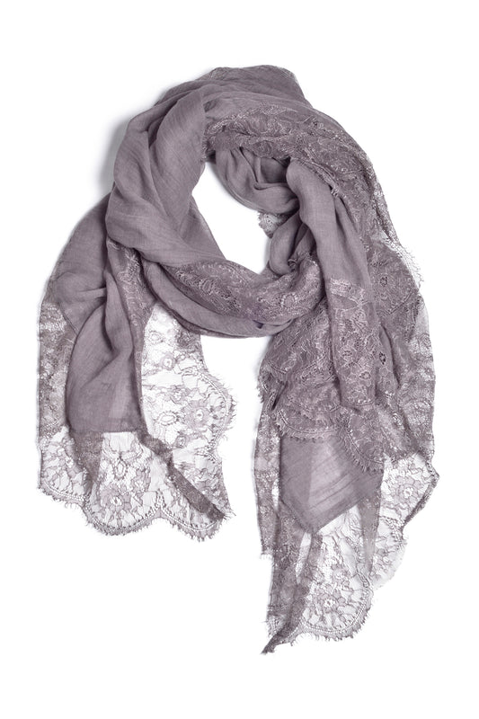 Cotton and Lace Scarf