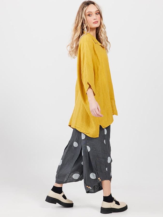 LINEN TEDDY SHIRT - Pure linen Loose Fit shirt