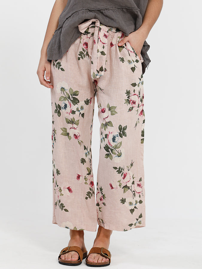 Floral Linen Pants