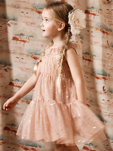 Twinkle Twinkle Moon and Star Dress - ROSE GOLD Miss Rose Sister Violet Twinkle Twinkle Moon and Star Dress - ROSE GOLD Miss Rose Sister Violet