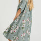 Abigail Floral Coatdress - Linen button up coat