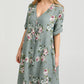 Abigail Floral Coatdress - Linen button up coat