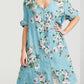 Abigail Floral Coatdress - Linen button up coat