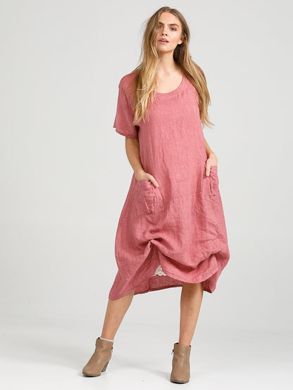Solid Primavera Dress - Long Pure Linen Dress