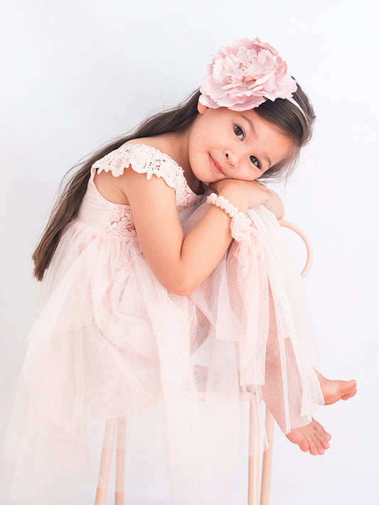Rose Lace Dress - PINK